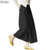 ZANZEA Women Elegant Casual Solid Color Summer Midi Skirts