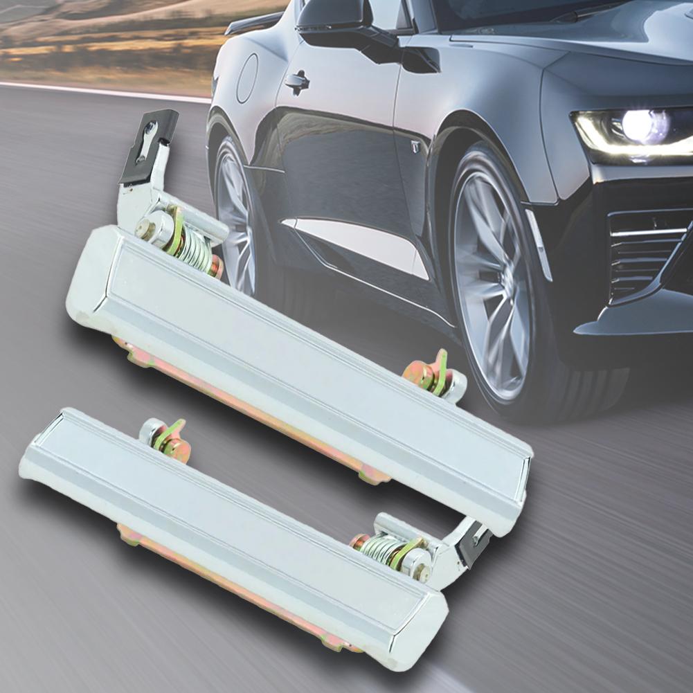 1Pair Exterior Door Handles 77023 77013 Outer Outside Chrome Door Handle Set Left & Right for Caprice Impala 1971-1976