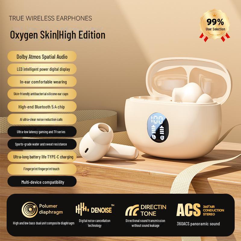 Fone de ouvido Bluetooth 2024 895B S510: Display digital, alta qualidade de som, baixa latência, longa duração da bateria para e-sports