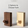 Nordic Solid Wood Hooks - Beech/Walnut Wall Hangers, No-Drill Door Mount Coat Hooks for Multi-Functional Home Organization