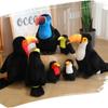 Simulated Toucan Plush Toy Lovely Cartoon Fluffy Soft Bird Cute Realistic Stuffed Animal Doll Birthday Gift Kawaii Home Decor