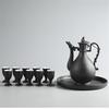 Antique Style Ceramic Wine Set: Decanter & Small Baijiu Cups