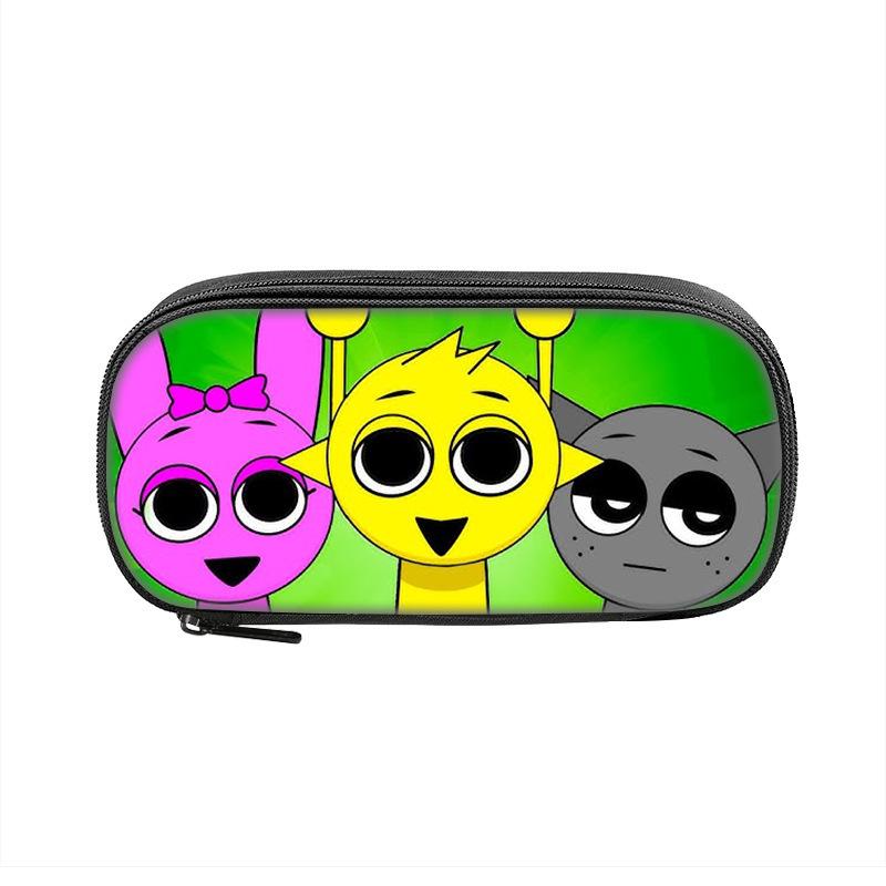 Rhythm Box Printed Pencil Bag Sprunki Music Game Elementary And Secondary School Children'S Pencil Stationery Bag