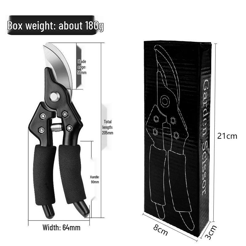 Heavy-Duty Stainless Steel Labor-Saving Pruning Shears for Garden and Bonsai, Multi-Functional Power Shears for Thick Branches