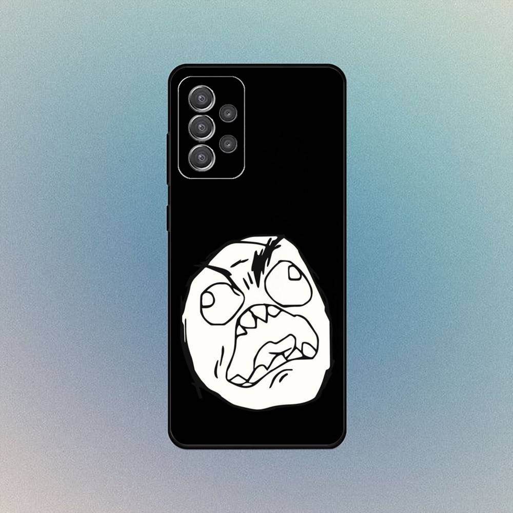 T-Trollfaces Comics Memes Phone Case For Samsung S25,S24,S21,S22,S23,S30,Ultra,S20,Plus,Fe,Lite,Note,10,9,5G Black Cover