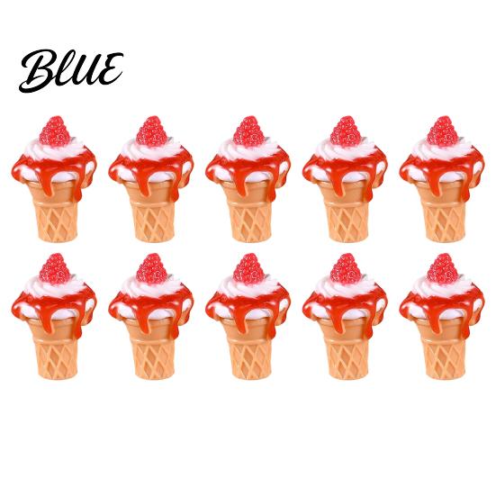 Mini Strawberry Jam Small Fake Tiny 3D Ice Creams Charms 10Pcs Resin Dessert Food Ornaments