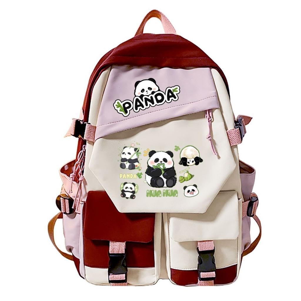 Panda Huahua Surrounding Super Cute Backpack Campus Male and Female Versatile Junior High School Students Elementary School Bags