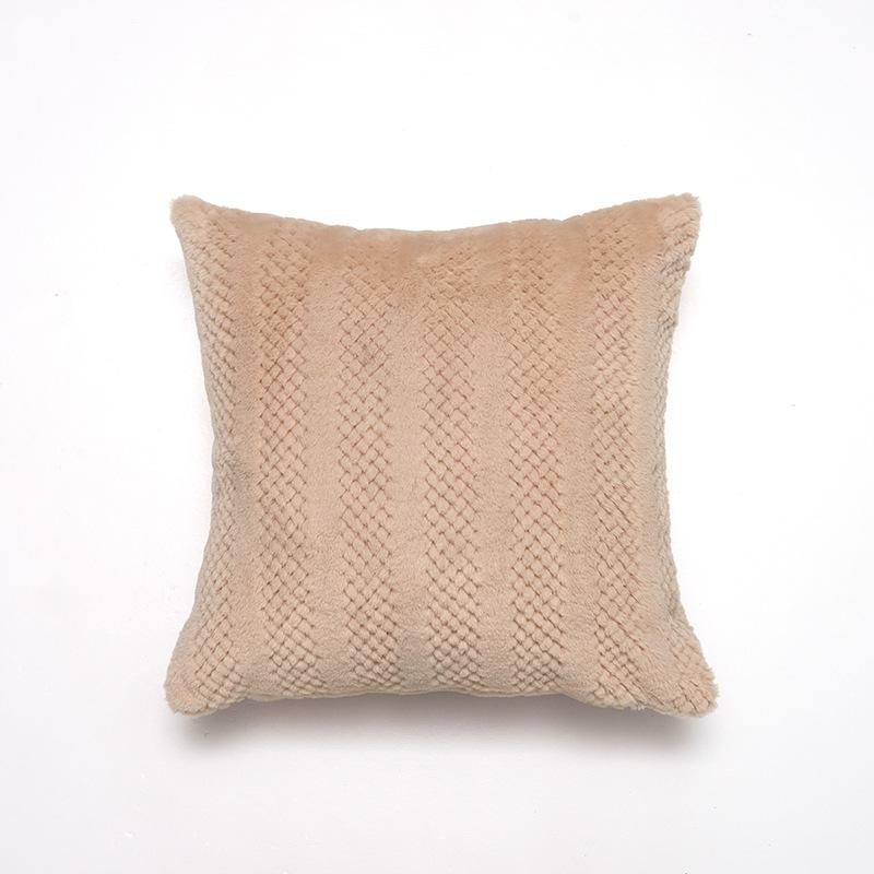 Imitation Bunny Velvet Double-sided Corn Kernel Cut Velvet Pillow Case Living Room Sofa Fluffy Soft and Cushion Cover