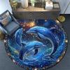 Dolphins Round Area Rug,Carpet Rug for Living Room Bedroom Sofa Playroom Decor,Non-slip Floor Mat