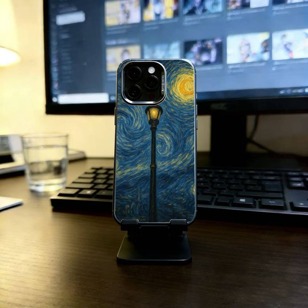 Van Gogh Starry Sunflowers Phone Case For iPhone 17,16,15,14,13,12,11 Plus,Pro Max,XS,Colorful Silver Phone case Funda Cover