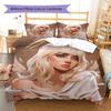 Billie Eilish Pattern Bedding,Quilt Set Quilt Cover Pillowcase Home Birthday Gift (1 * Duvet Cover + 2 * Pillowcase, Without Core)