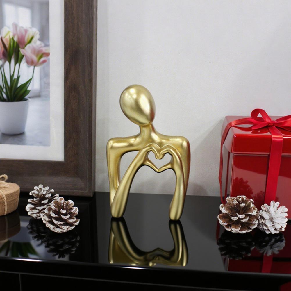Abstract Man Ornament Love Heat Gesture Man Statue Abstract Man Statue Nordic Love Heat Gesture Figurine Sculpture