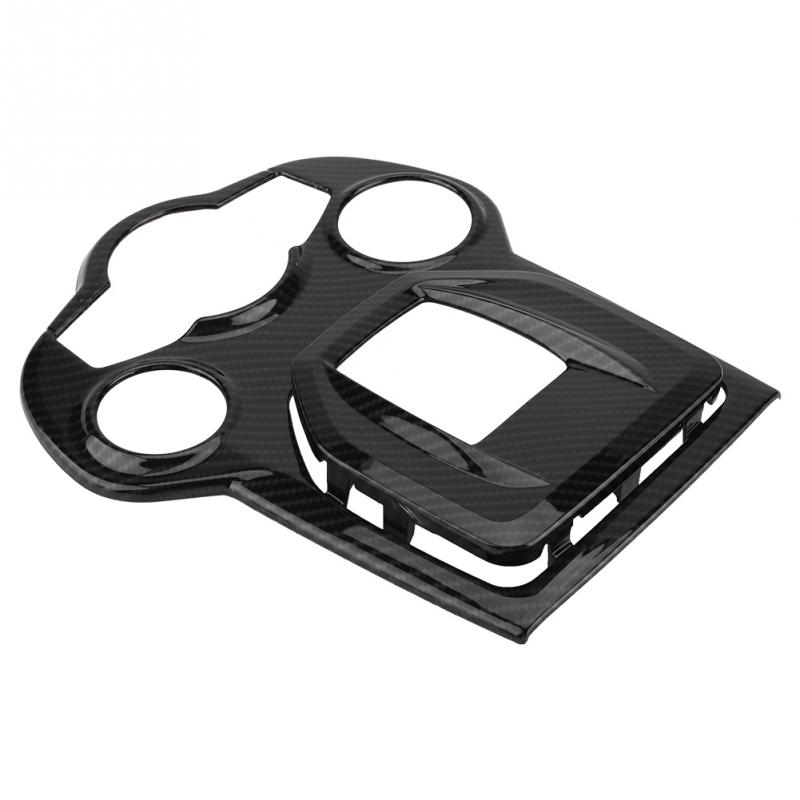 Estilo de fibra carbono abs interior do carro console central painel mudança engrenagem guarnição para alfa romeo giulia 2016 2017 2018 stelvio 2017