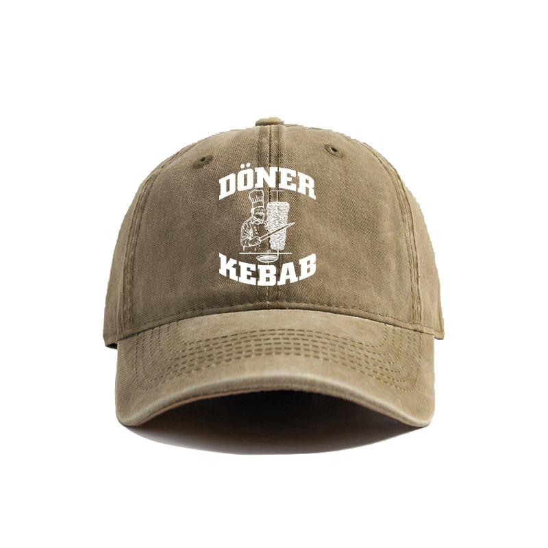 Döner Kebab Baseballkappe Distressed Hüte Kappe Döner Kebab Herren Retro Outdoor Sommer Verstellbare Mütze