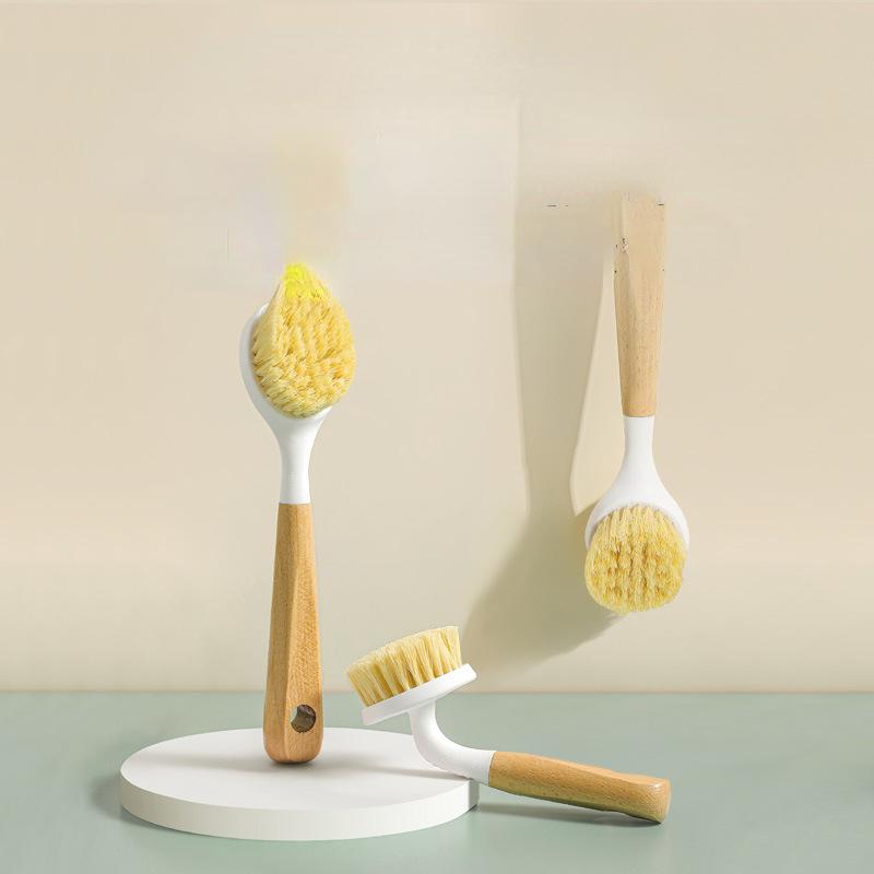 

Бытовая кухонная щетка, многофункциональная щетка для чистки бревен, щетка для горшков с мягкой щетиной из натурального сизаля