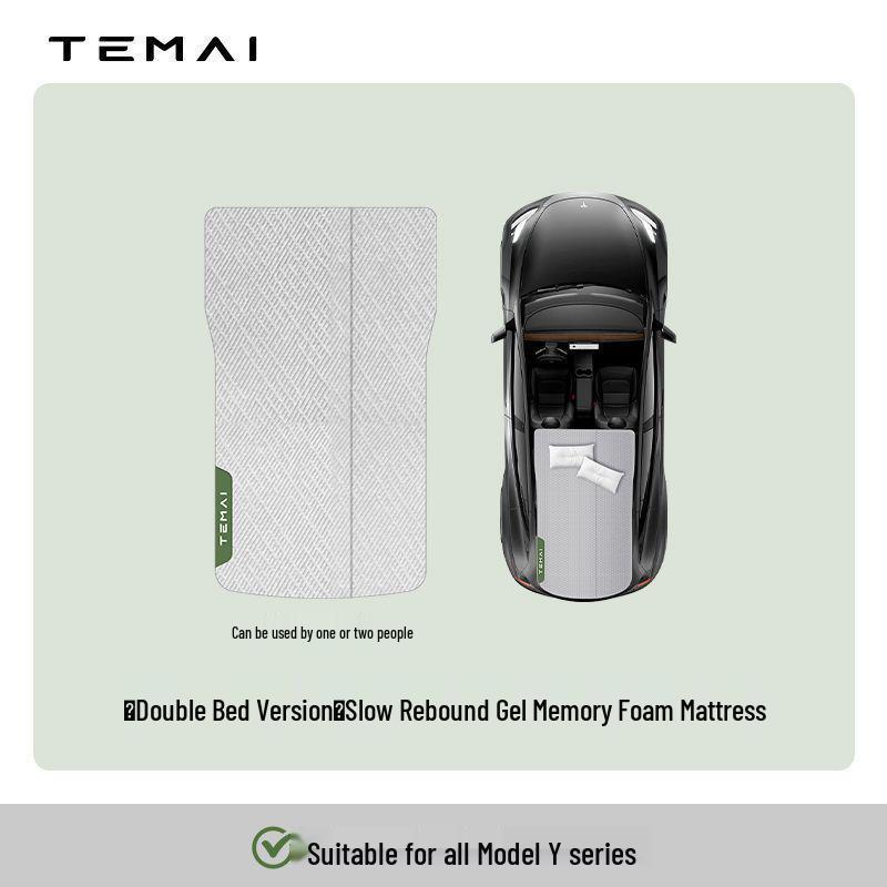 

XSY Tesla Model Y Memory Foam Camping Mattress - Rear Car Folding Sleeping Pad Model Y Double Gel Memory Foam Mattress