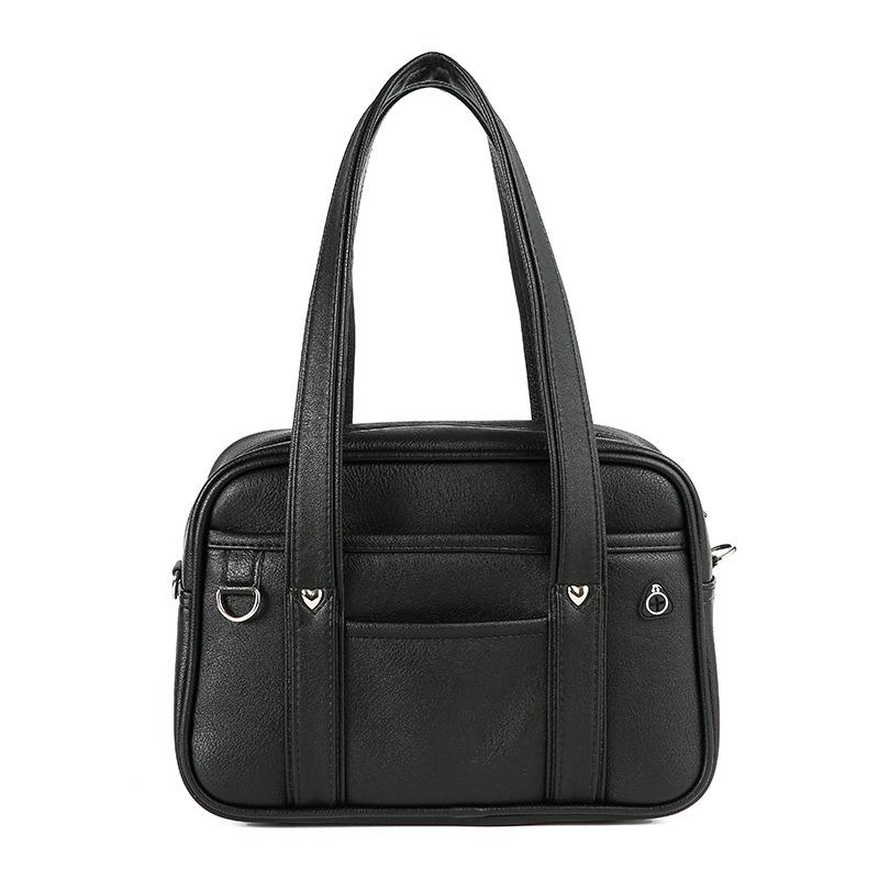 Japanischer Zweidimensionaler Studenten-JK Pfirsichherz Wasserdichter PU Rucksack & Schulterhandtasche