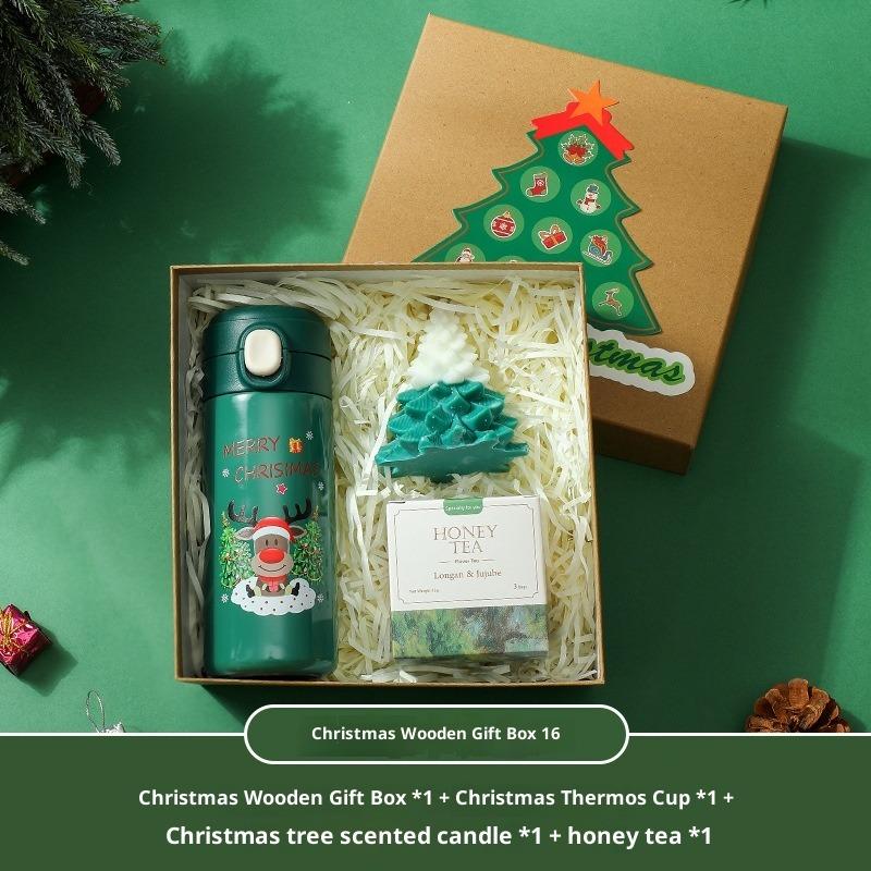 Thermos Cup Christmas Gift Box Set Scarf & Socks for Practical Holiday Corporate Gifts Party Favors Festive Gift Package
