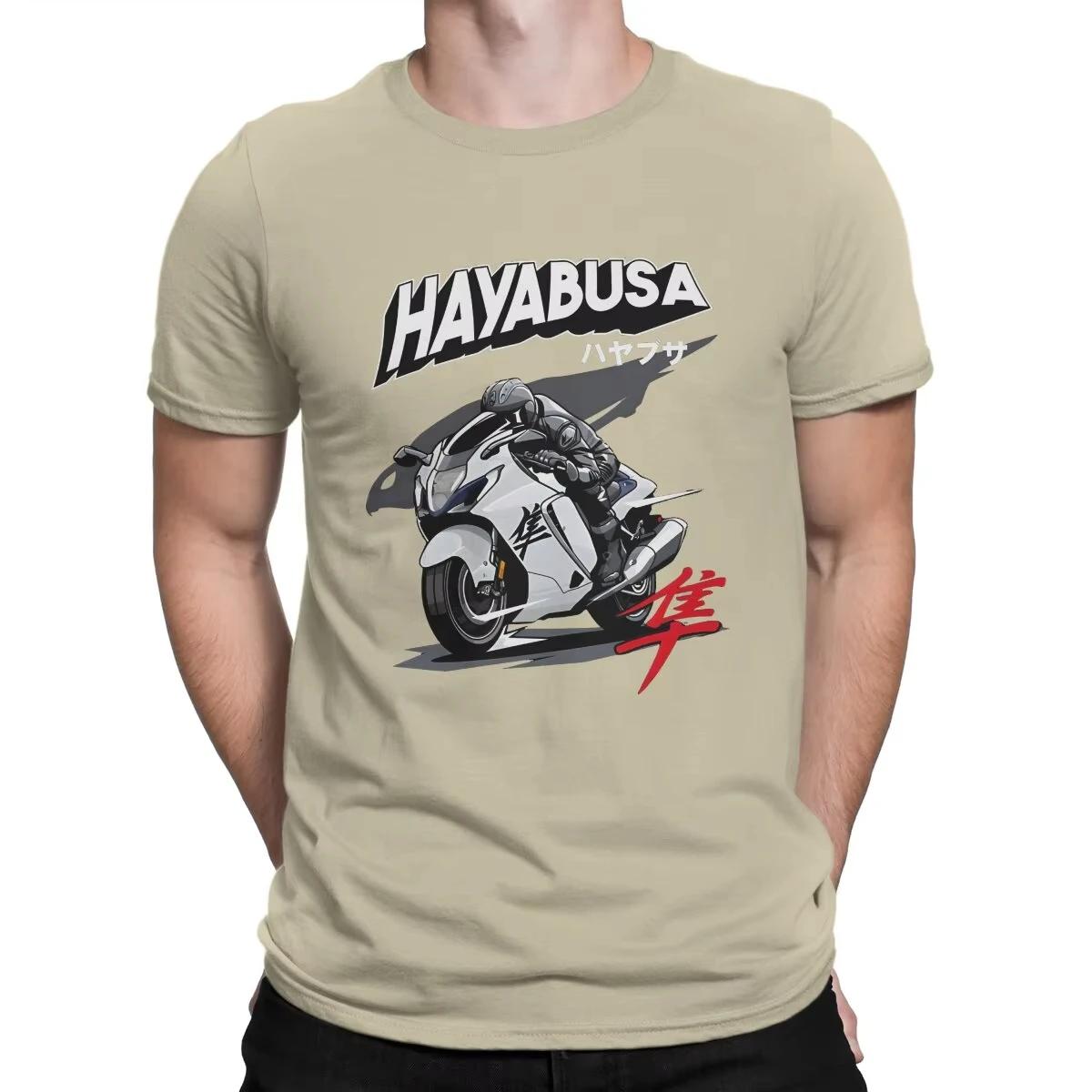 

Крута чоловіча футболка Hayabusa Vintage Tees з коротким рукавом та круглим вирізом, бавовняна футболка з коротким рукавом, мотоциклетна футболка, футболки оверсайз 2XL
