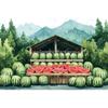 Fruit Cart Garden Photography Background Watermelon Strawberry For Summer  Kids Portrait Baby Shower Party Backdrop Decoration