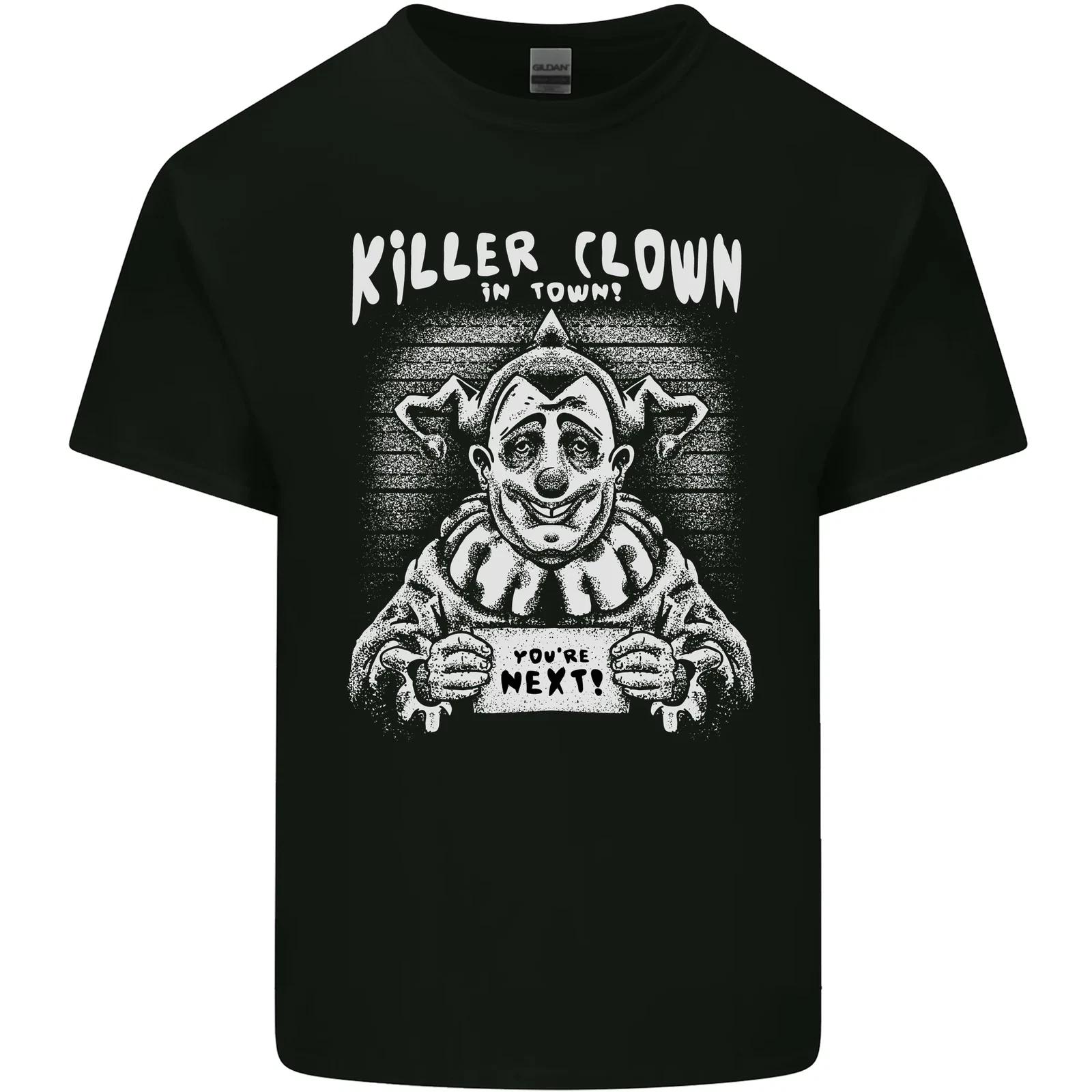 Killer Clown in Town Halloween Kids T-Shirt Childrens XL