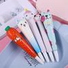 10pcs 0.5mm Cute Pen Pinched and Neutral Pen Student School Supplies Cartoon Creative Stationery Soft Neutral Pen