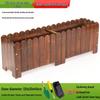 Hualongdun Outdoor Carbonized Wood Rectangular Planter