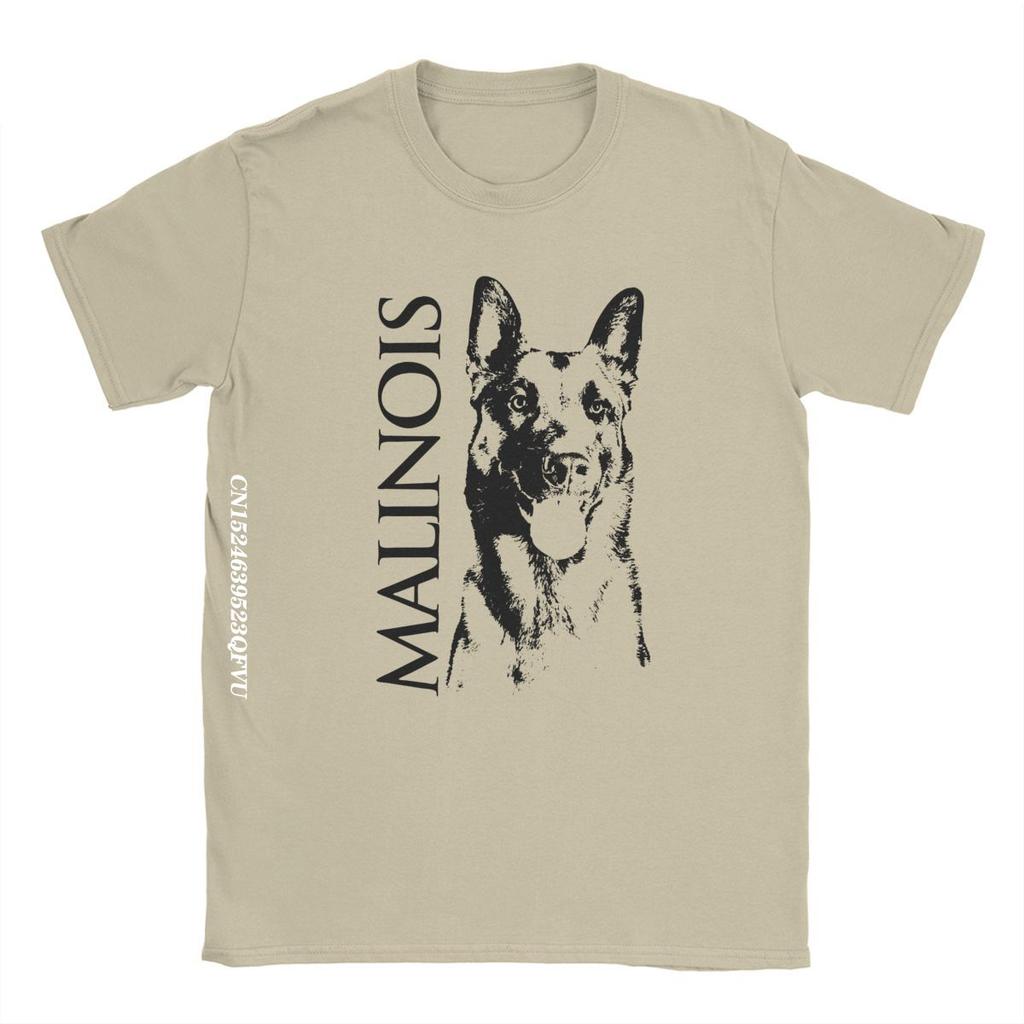 Malinois Köpek Belçika Çoban Köpeği Mechelaar Bol Tişört Erkek Pamuk Yenilik Tişört EMO Tişörtler Grafik Alternatif Giyim