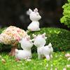 Miniature Deer Figurines Tiny Cartoon Resin Forest Animal Figures for Crafts Fairy Garden Accessories Cake Toppers