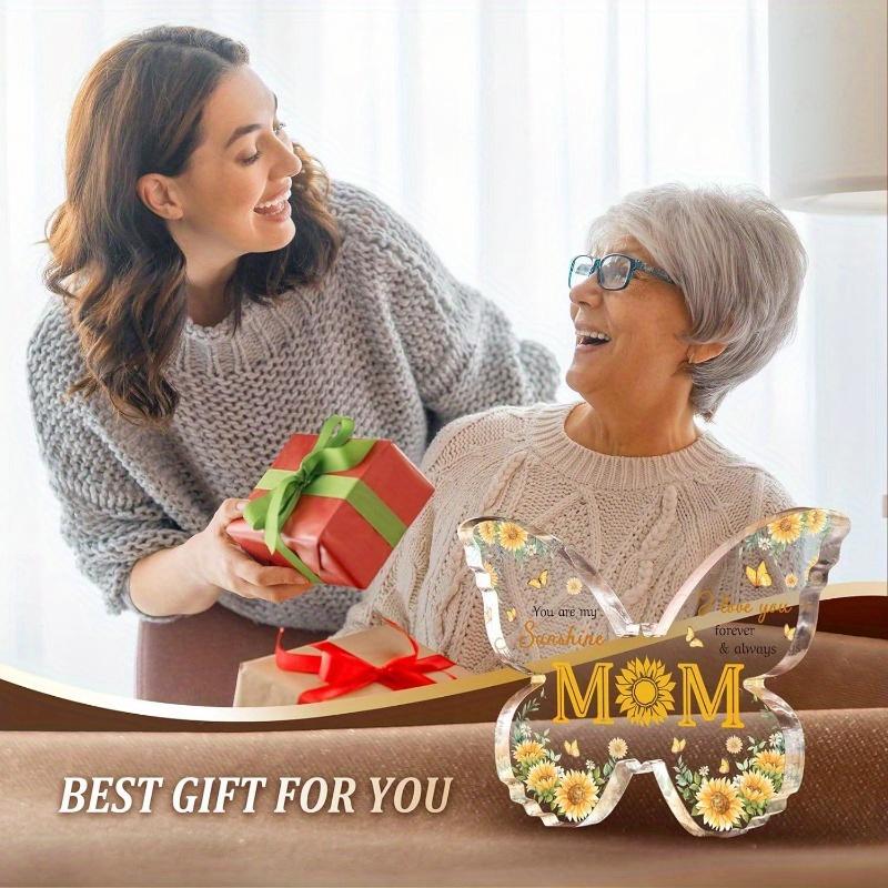 Mom Birthday Gifts – Butterfly Acrylic Plaque from Daughter/Son. For Mother's Day, Christmas, Thanksgiving.