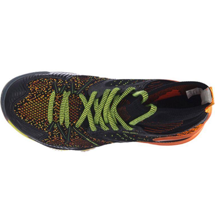 Li Ning Ranger Chameleon Gummi Bequem Vielseitig Rutschfest Leicht High-Top Badmintonschuhe Unisex Sneaker Schwarz AYAM009-2