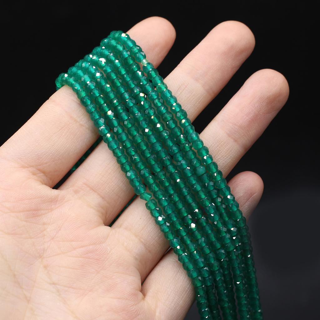 Natural Stone Beads Faceted Beads Abacus-Shaped Beads 2x3 MM Charms For Jewelry Making DIY Necklace Bracelet Earrings Accessory