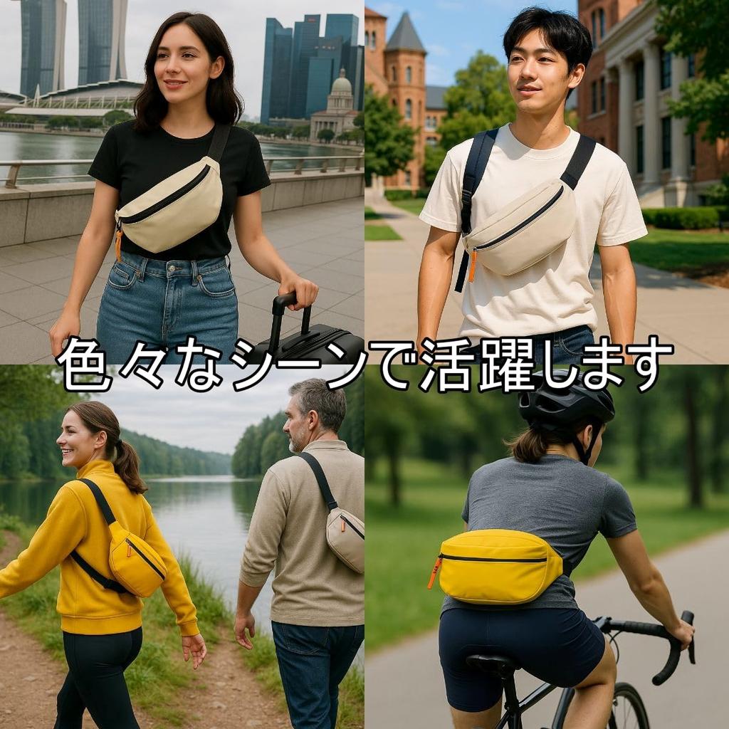 XIAXIN Bolsa de Cintura Corpo Quadril para Homens e Pochete, Unissex, Bolsa, Bolsa, Mulheres, ZA-424B (Preto)