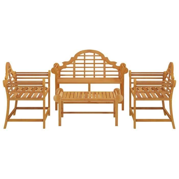 VidaXL Salon de jardin 4 pcs Bois de teck solide 3100779