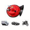 2Pcs 12V/24V Electric Snail Train Horn Motorcycles Speaker  For Motorcycle Car Truck SUV Boat