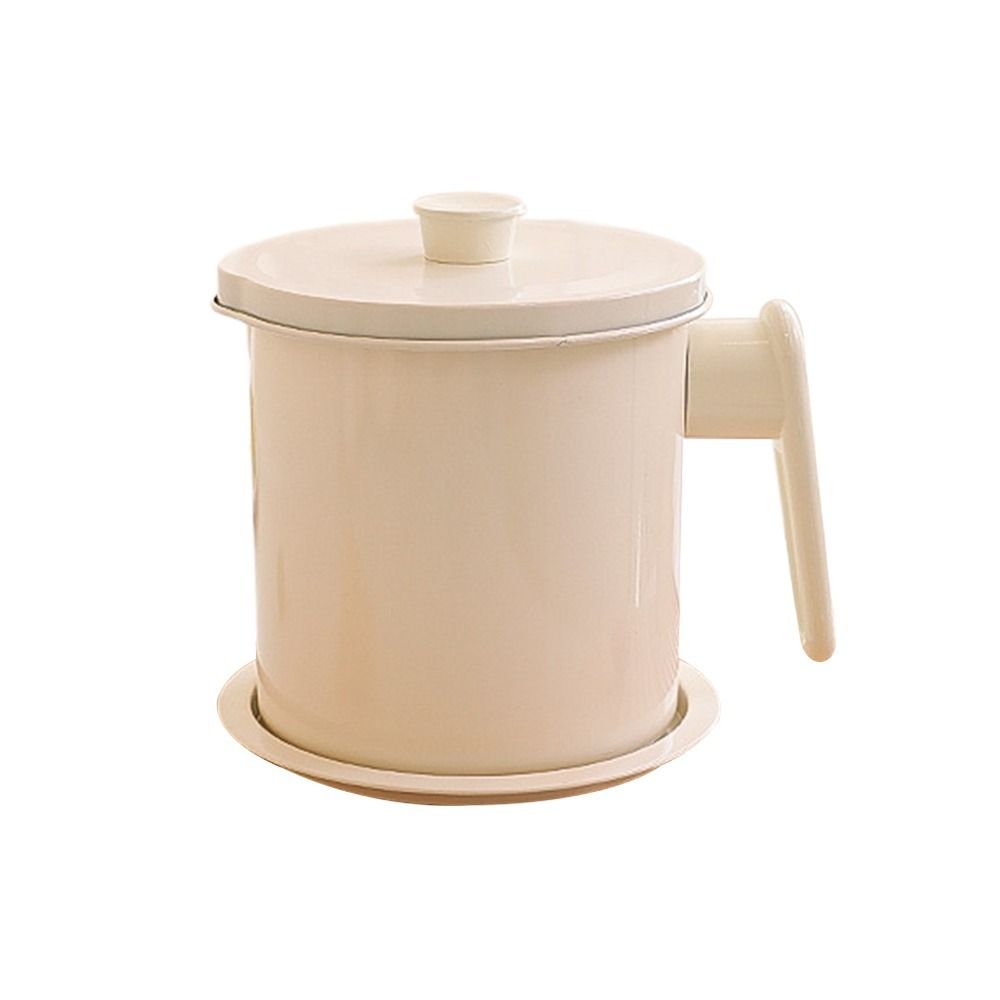 Anti-Leakage Oil Filter Pot BPA-Free Stainless Steel Strainer Grease Separator  Kitchen
