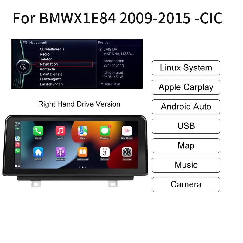 

AUTOabc Беспроводной Linux carplay Android Auto Мультимедийный Дисплей Для BMW X1 E84 2009-2015 CIC Навигация Воспроизведение Видео