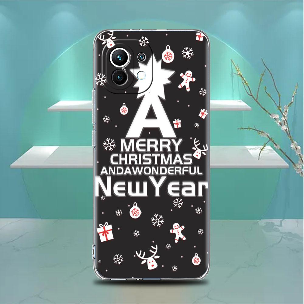 Merry Christmas In Winter Clear Case For Xiaomi Mi Poco X3 NFC M3 Pro F3 F1 11 Lite 12 Note 10 11T 9T Transparent Phone Cover