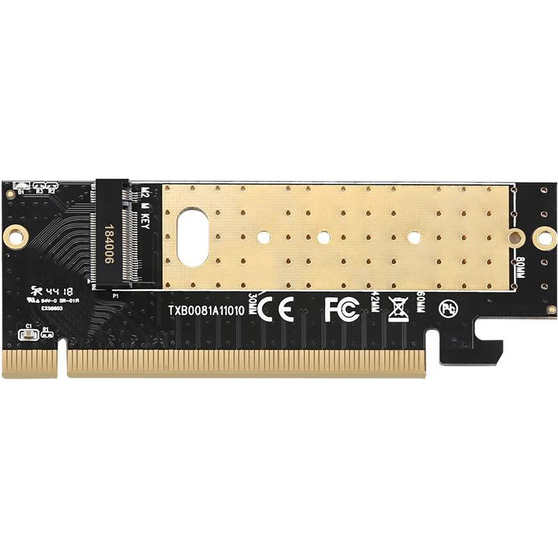 

TXB008 Pcl-Express X16 SSD Adapter Card M.2 to PCIE3.0 Computer Expansion Card without Heat Sink As Shown A