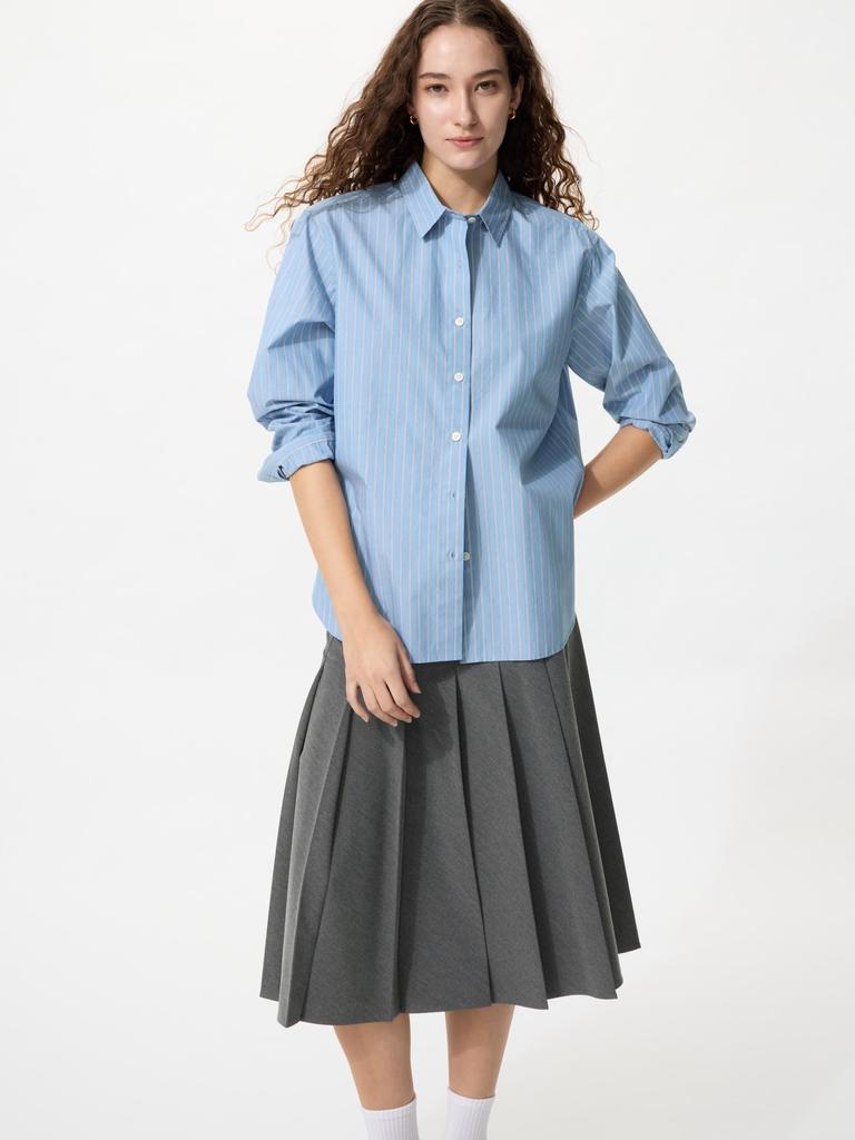 Uniqlo Wide Pleated Midi Skirt  Skirt Length 67 71 Cm 