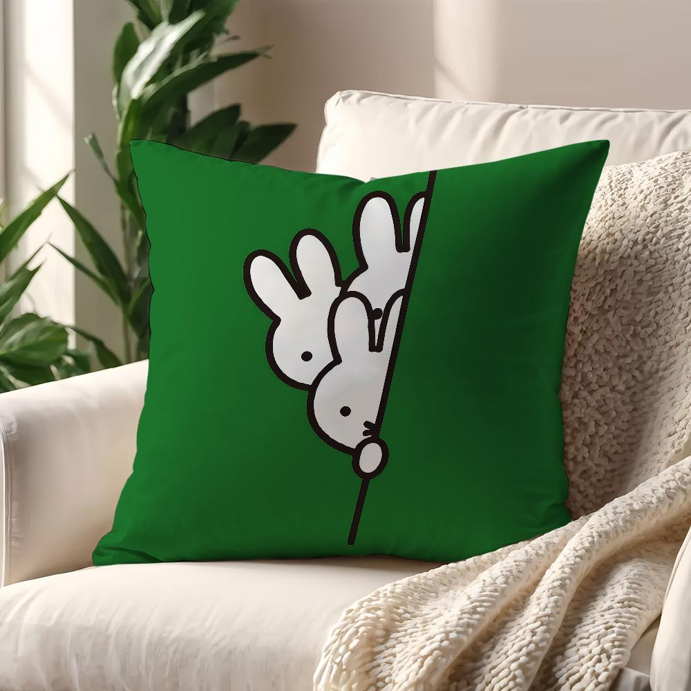 Kawaii MMiffy cushion cover For Pillow Printing Sofa Decoration Home Car Room Coffee Shop Office Nordic Simplicity