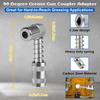 9PCS Grease Accessory Kit, Grease Coupler With Double Handles Coupler,90°Grease Coupler Adapter,Recessed Fitting Adapter,2 Needle Nozzles,3 Zerk