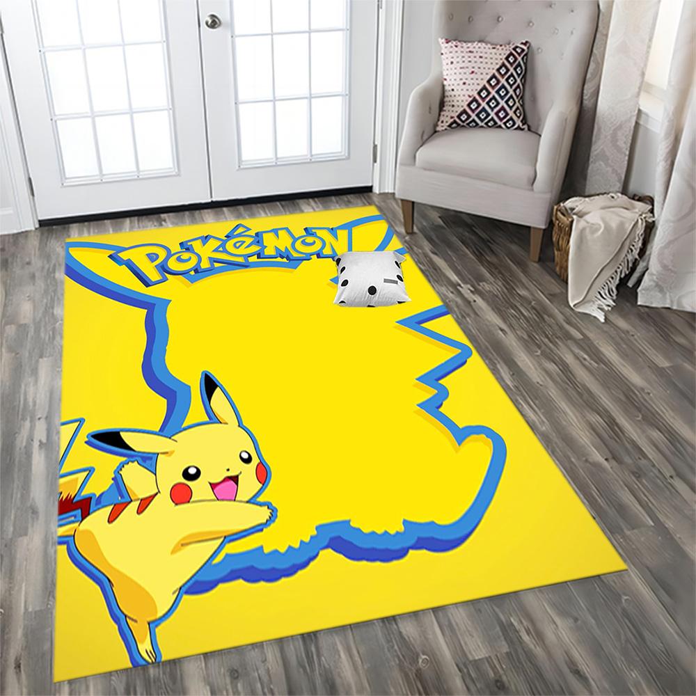 Pikachu's Electric Adventure rug for living rooms, bedrooms, home décor, and as gifts.