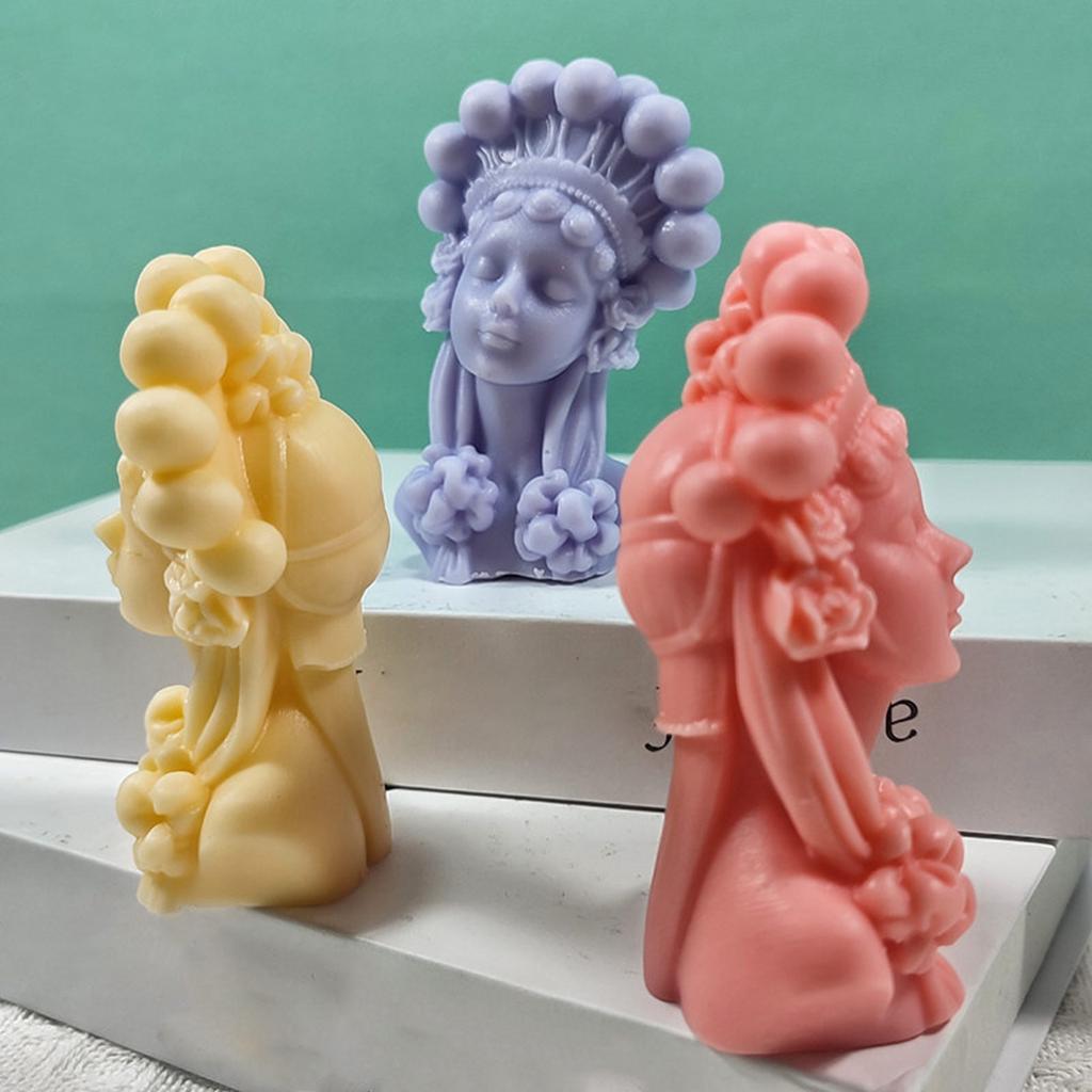 Pretty Girl Decor Candle Silicone Mold Epoxy Resin DIY Decoration Making Soap