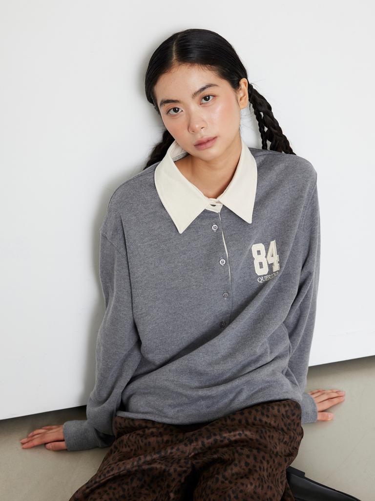 Kelidu 84 Collar Sweatshirt Gray
