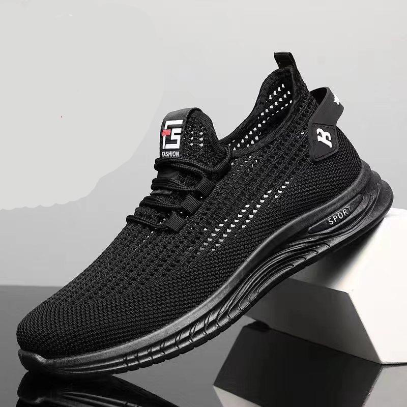 

Мужские удобные и модные дышащие и противоскользящие кроссовки с сеткой 44 чёрный