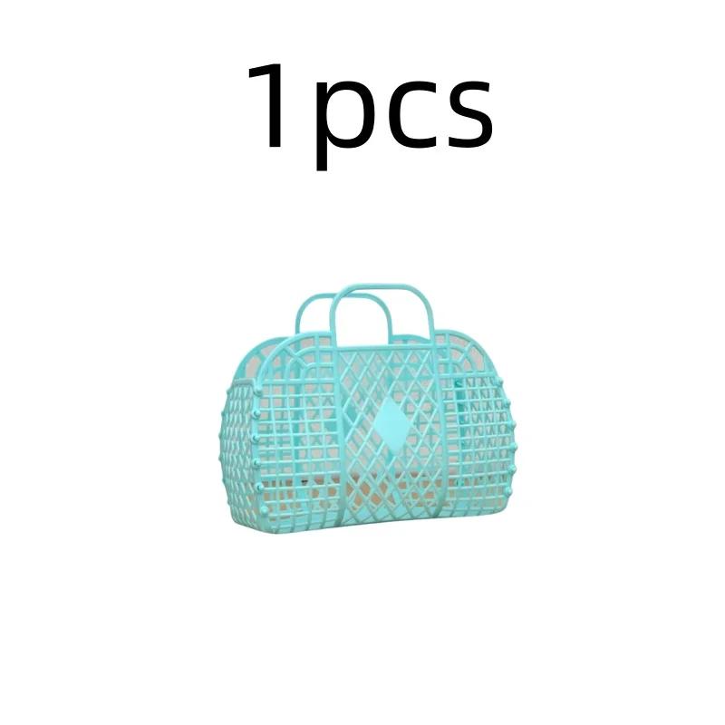 Detachable Shower Basket Plastic Bath Basket Bathroom Hollow Wash Storage Basket Shopping Basket
