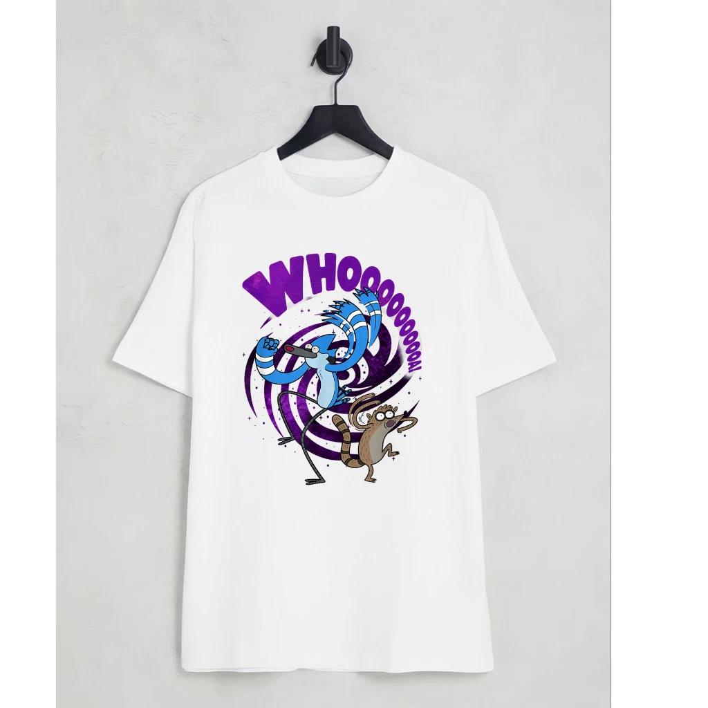 Regular Show “Mordecai & Rigby Whooo” Cartoon T-Shirt L