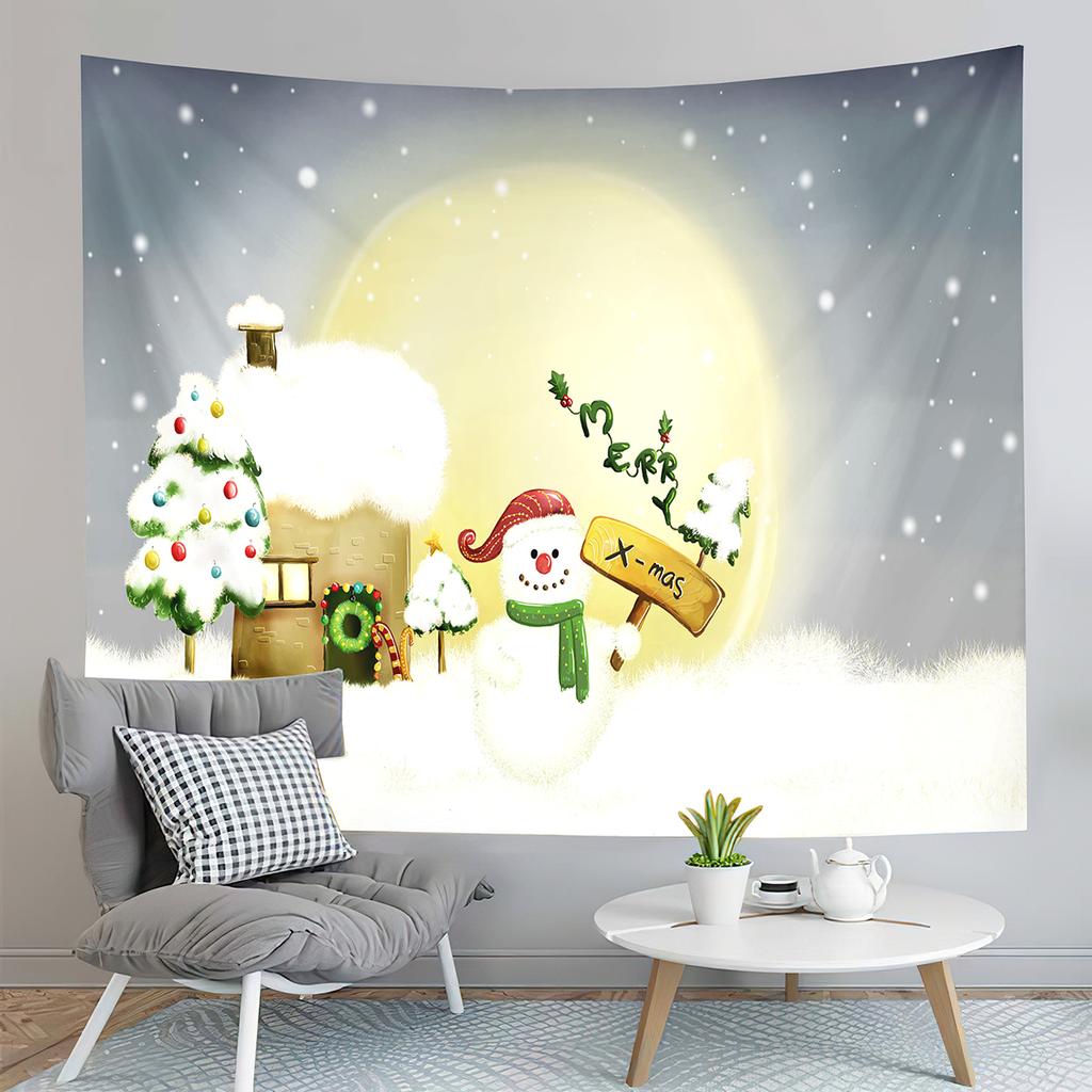 Christmas Tree Tapestry with Lights,Holiday Party Tapestry Wall Hanging Tapestries Gifts for Xmas Decor,Birthday and Room Decor