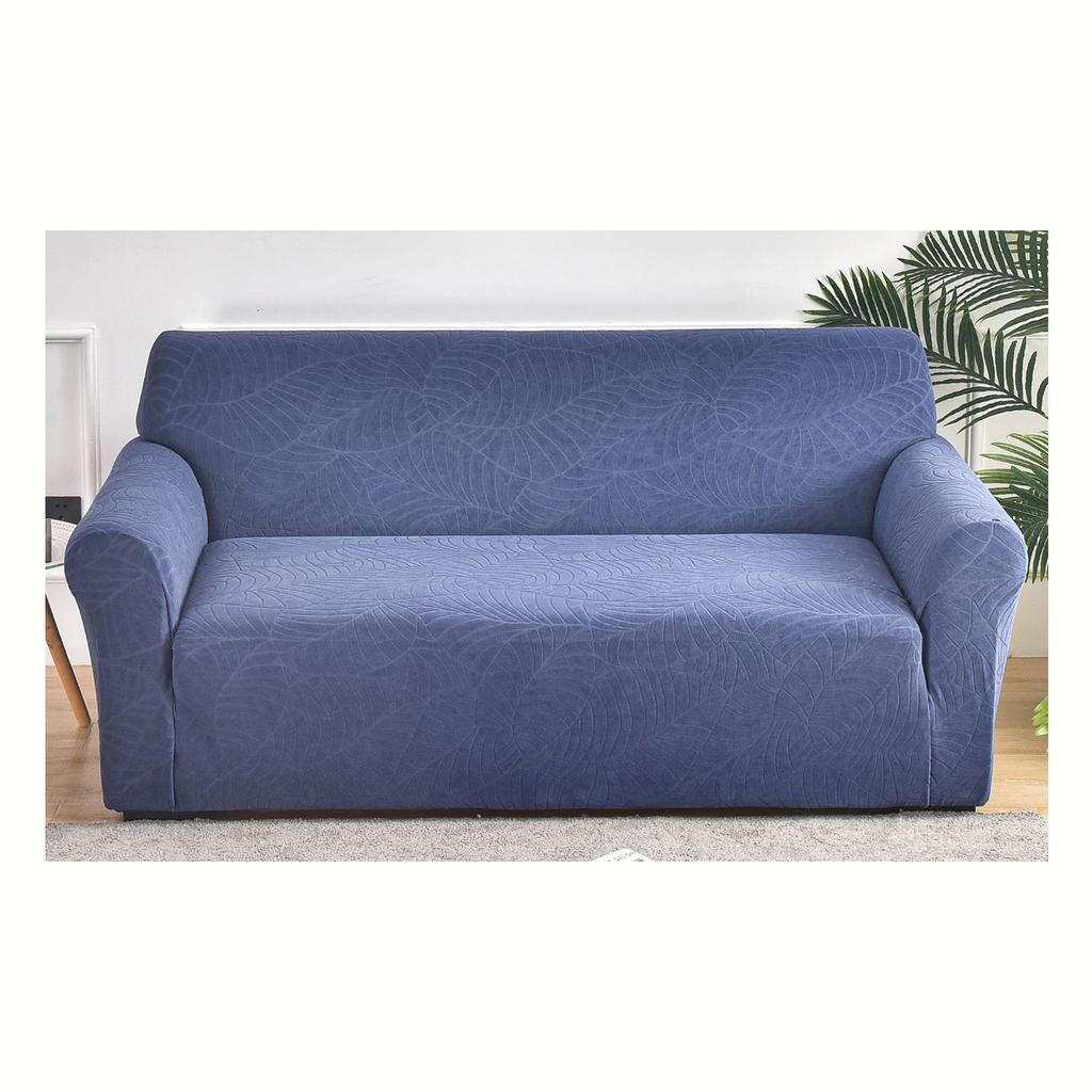1pc Waterproof Jacquard Sofa Slipcover Elastic Non-slip Large Leaf Sofa Cover for Bedroom Office Living Room Home Decor